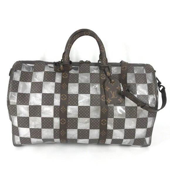 LOUIS VUITTON M20864 Monogram Chess Keepall Bandouliere 50 Shoulder Duffle Bag